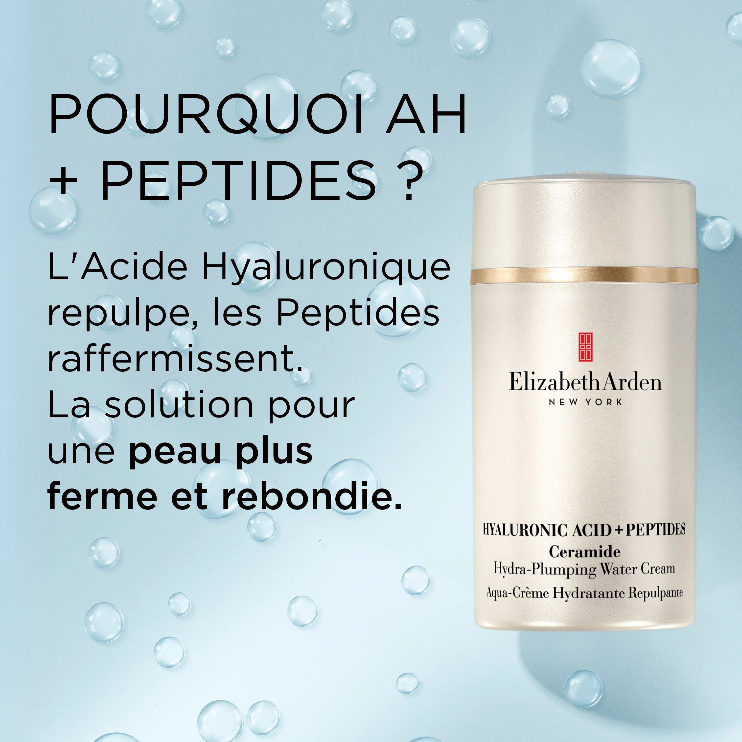 Hyaluronic Acid + Peptides Ceramide Aqua-Crème Hydratante et Repulpante - Image 6