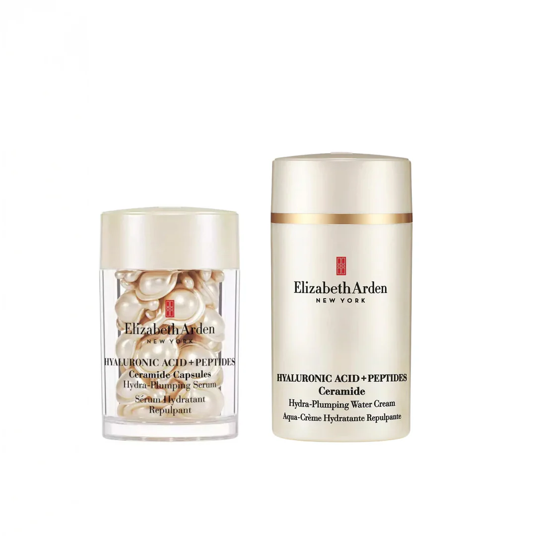 Duo Aqua-Crème & Capsules Céramide Acide Hyaluronique & Peptides  (Valeur 148€)